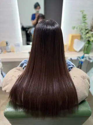 セミロング カラー 縮毛矯正/ /関内/あべももこのヘアスタイル