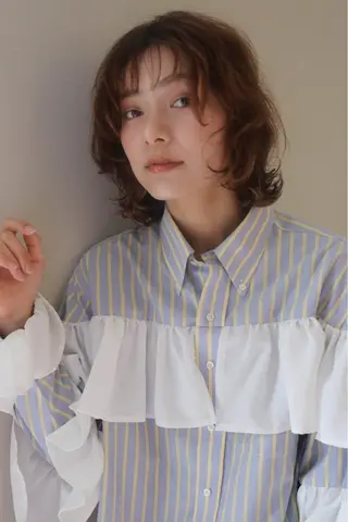 ミディアム 顔まわり/似合わせ/ ミディアム/村瀬浩司のヘアスタイル