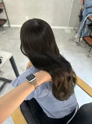 ロング カラー Rinka/梅田/ 透け感カラー🤎のヘアスタイル