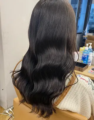 ミディアム カラー プル艶職人/ にしものヘアスタイル