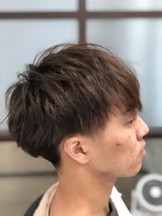 ミディアム カラー メンズ パーマ特化 三浦楓雅のヘアスタイル