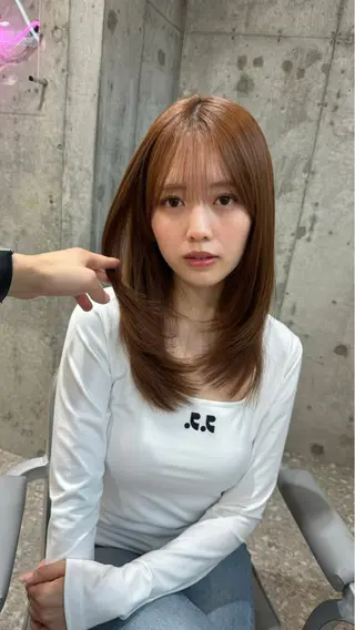ミディアム 髪質改善/縮毛矯正 /レイヤー/宮崎直弥のヘアスタイル