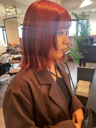 ミディアム カラー 似合わせヘア🤍 面田法子のヘアスタイル