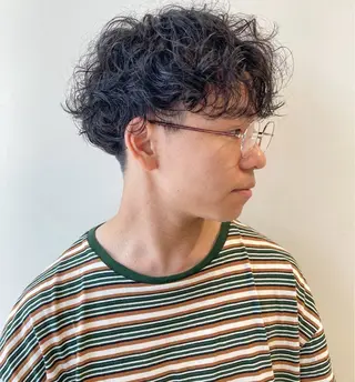 ショート パーマ メンズ 大阪ヴィーガンサロン KANAKOのヘアスタイル