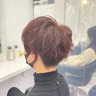 ショート カラー ヘアアレンジ メンズ特化 水口湧太のヘアスタイル