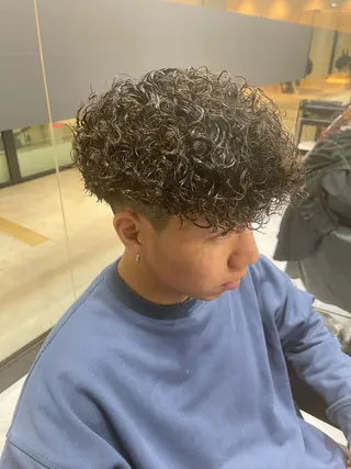 ショート パーマ メンズ 🌻メンズカット 落合諒🌻のヘアスタイル