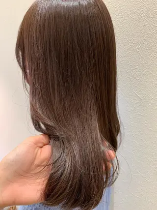 セミロング カラー hub hair レイヤー/透明感のヘアスタイル