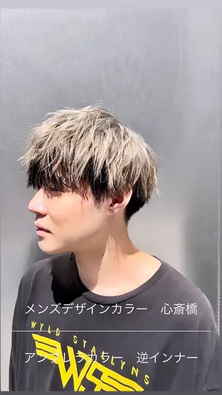 ショート カラー メンズ 👑松山ストレート/ メンズヘア/龍仁👑のヘアスタイル