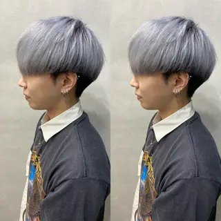 ショート カラー パーマ ヘアアレンジ メンズ LAVENDIA 初音のヘアスタイル