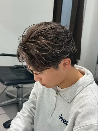 ショート カラー パーマ ACE men's salon 名駅店所属・✨️メンズ特化波巻き ツイスパ✨️松本真生のヘアスタイル