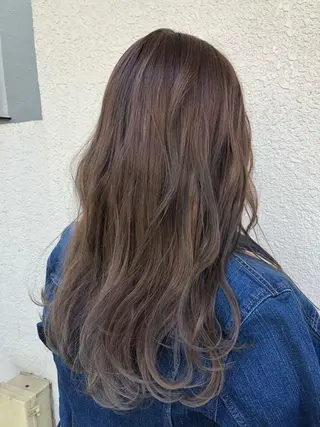 セミロング カラー パーマ ヘアアレンジ 【白髪ぼかし 専門GBG】自由が丘のヘアスタイル