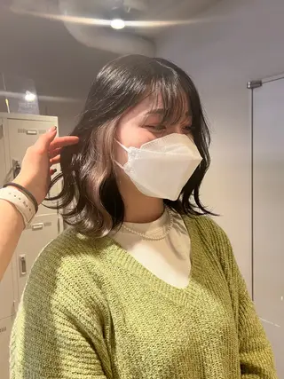 セミロング カラー ヘアアレンジ 🩵 JURI🩵のヘアスタイル