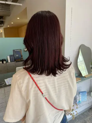 ミディアム カラー 髪質改善×美髪矯正 艶髪カラー　阪口のヘアスタイル
