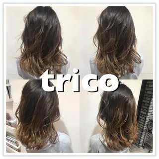 セミロング カラー 似合わせ/ブリーチ カラー.岡田友仁のヘアスタイル