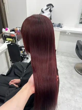 ロング カラー 💖似合わせカラー レイヤー💖縮毛矯正のヘアスタイル