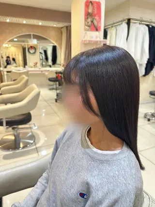 セミロング ツヤ重視 ワンカラー🫧Mioのヘアスタイル
