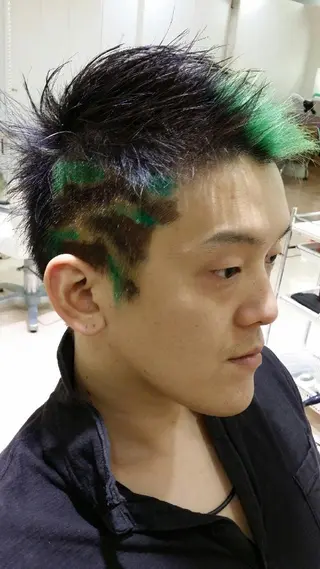 ショート カラー メンズ キッズ きむえり/髪質改善 /うねり広がり改善のヘアスタイル