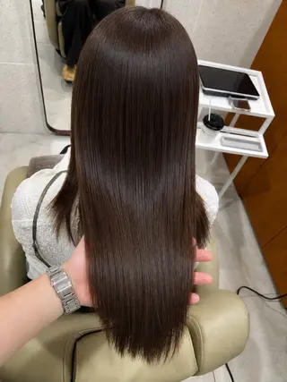 ロング ニュアンスパーマ／ レイヤー／茶屋町のヘアスタイル