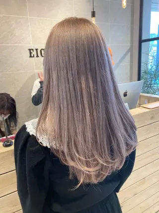 ロング カラー ハイトーン×レイヤー ／遠藤将太のヘアスタイル