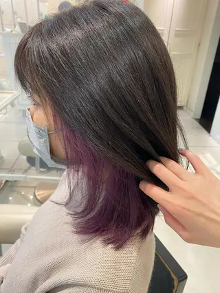 ミディアム 艶髪✨髪質改善カラー 楠本浩子のヘアスタイル