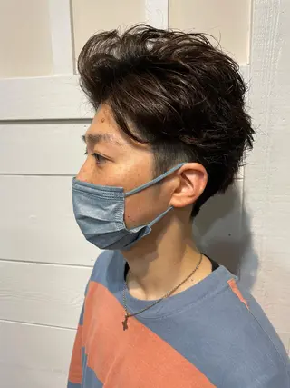 パーマ メンズ 足立 悠輔のヘアスタイル