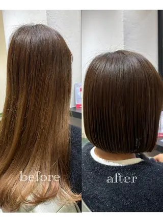ショート ✨似合わせボブ✨ 縮毛矯正のヘアスタイル
