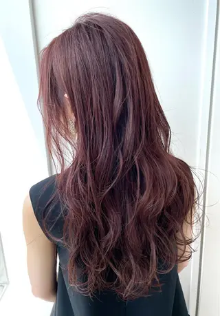 ロング 髪質改善 赤み消しカラー山本のヘアスタイル