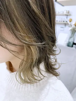 ミディアム カラー 衣笠 雅俊のヘアスタイル