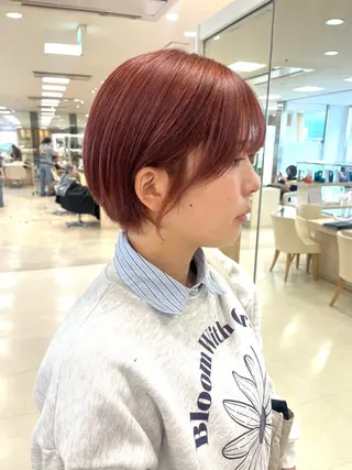 ショート カラー 暖色専門美容師🎀 お客様満足度◎のヘアスタイル