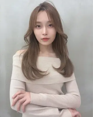 セミロング ✨縮毛矯正✨レイヤー ホウダカズヒロのヘアスタイル