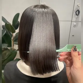 ミディアム 艶髪/縮毛矯正美容師 🧸YUZU🤍のヘアスタイル