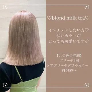 ロング カラー ブリーチなしWカラー 🎀韓国ヘア/amiのヘアスタイル