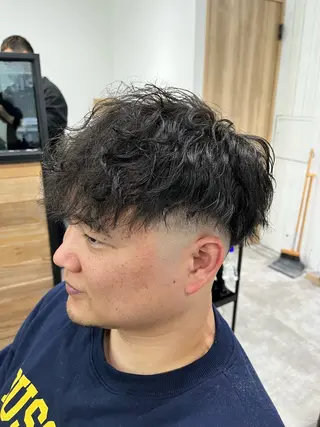 ミディアム パーマ メンズ bifino.rilune for men所属・rilune matsuoのヘアスタイル