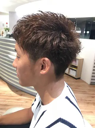 ショート カラー パーマ メンズ 金子 富士のヘアスタイル
