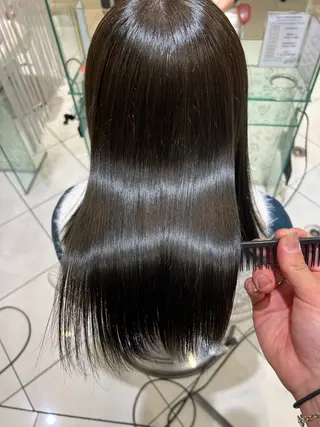 セミロング カラー パーマ ボブ/ハイトーン髪質 改善/越谷✨クラモチのヘアスタイル