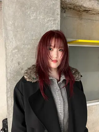 セミロング カラー ヘアアレンジ kaede ‪☺︎ 学芸大学のヘアスタイル