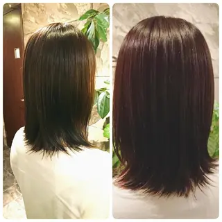 ミディアム 清水 旭美のヘアスタイル