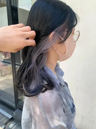 ミディアム カラー ヘアアレンジ yuka .のヘアスタイル