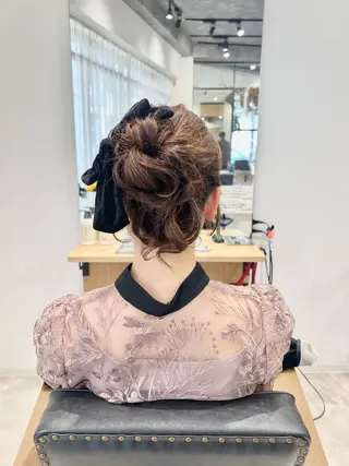 ロング ヘアアレンジ 黒阪 なみのヘアスタイル