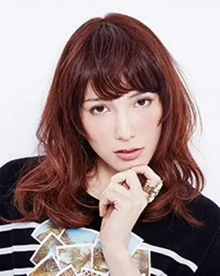 セミロング カラー パーマ 古田 佳規のヘアスタイル