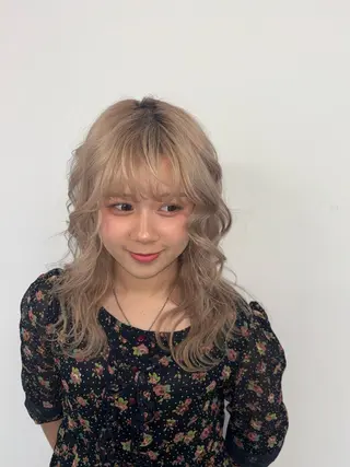 セミロング カラー ヘアアレンジ ニュアンスカラー🧶 nanacoのヘアスタイル