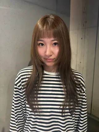 ロング カラー 韓国ヘア/wカラー レイヤー/RIN🎀のヘアスタイル