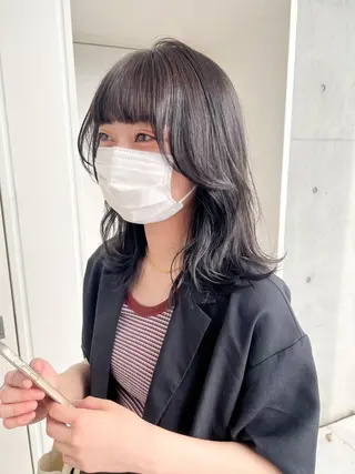 ミディアム カラー "小顔カット" Fuko.のヘアスタイル