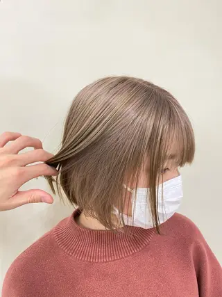 ショート カラー レイヤーウルフ エクステ磯部のヘアスタイル