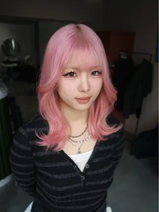 ミディアム カラー ハイトーン/メンズ/ デザイン/梅田/ミユのヘアスタイル