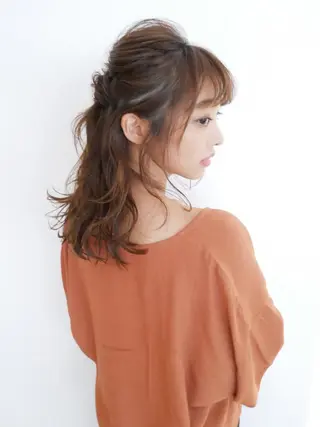 セミロング ヘアアレンジ 川上 裕樹のヘアスタイル