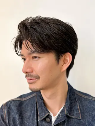 ショート パーマ 【メンズ縮毛矯正】 FILMS  軍司のヘアスタイル