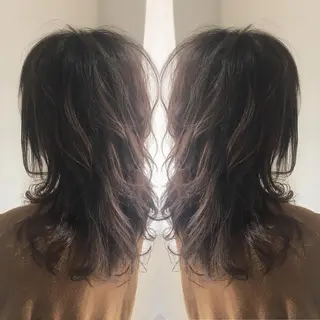 ロング カラー ヘアアレンジ 中間 将人のヘアスタイル