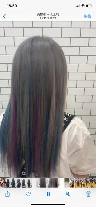 ロング カラー UNDER vr 【アンダーバー】のヘアスタイル