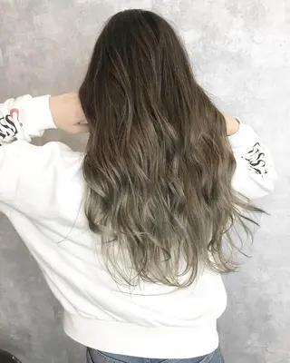 ロング カラー ヘアアレンジ レイヤーカット BLend 渋谷のヘアスタイル